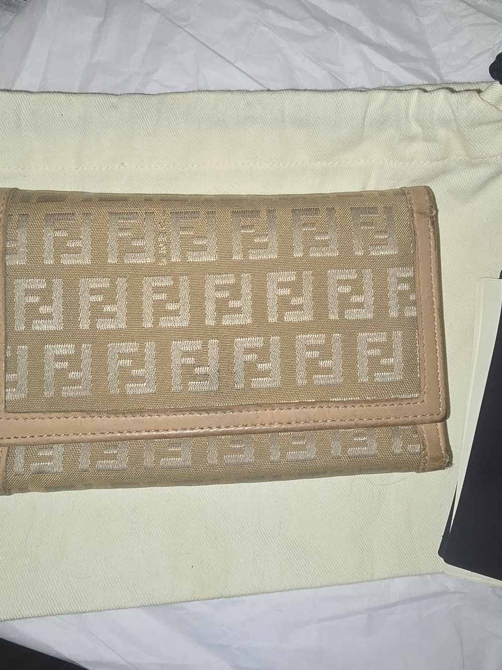 Fendi FF Monogram Tan Large Leather Wallet With Dustbag - Picture 14 of 16